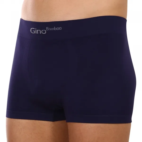 Pánske boxerky Gino bezšvové bambusové modré (53004) M, trenky