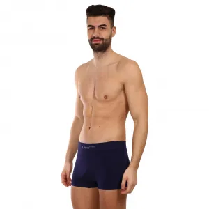 Pánske boxerky Gino bezšvové bambusové modré (53004) M, trenky