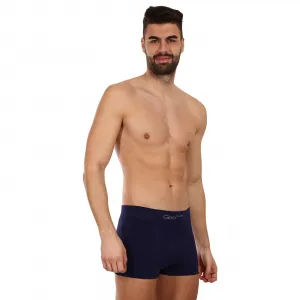 Pánske boxerky Gino bezšvové bambusové modré (53004) M, trenky