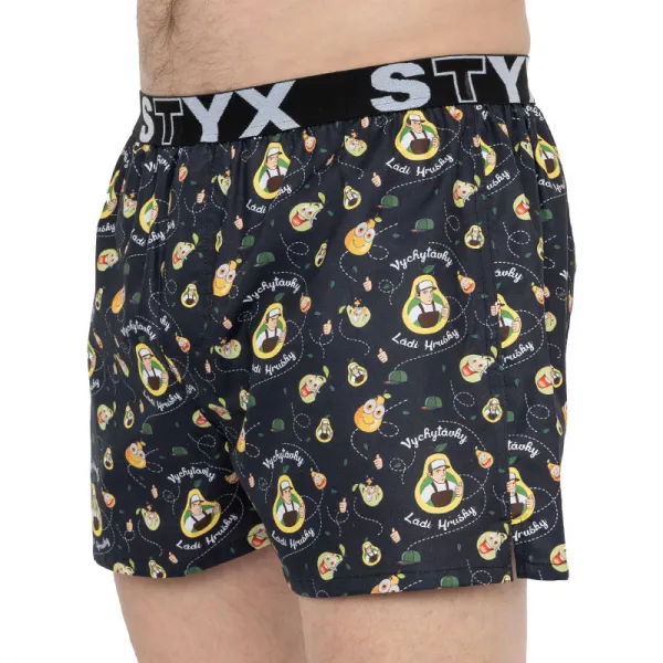 Pánske trenky Styx art športová guma Vychytávky Ládi Hrušky hruška (B952) L, trenírky