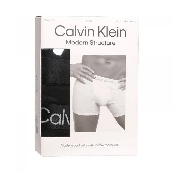 3PACK pánske boxerky Calvin Klein čierne (NB2971A-7VI) S, trenky