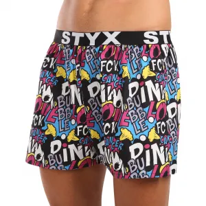 Pánske trenky Styx art športová guma Pink Bubble (B1058) M, trenírky