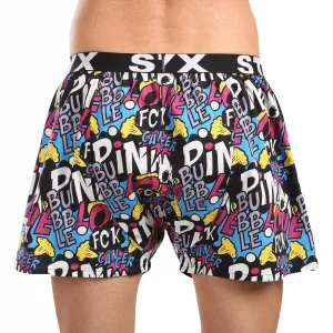 Pánske trenky Styx art športová guma Pink Bubble (B1058) M, trenírky
