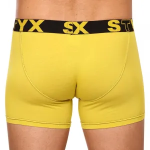 Pánske boxerky Styx long športová guma zelenožlté (U1065) M, trenky