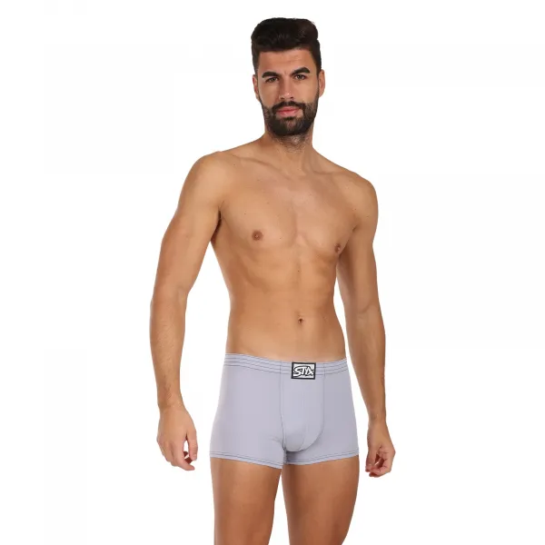 Pánske boxerky Styx klasická guma svetlo sivé (Q1067) M, trenky