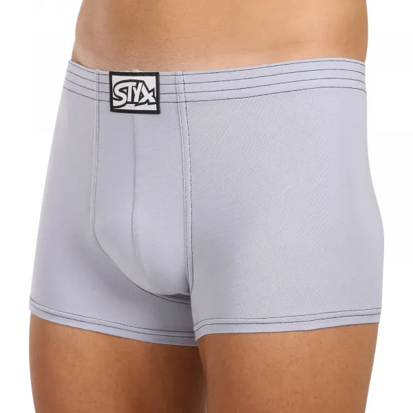 Pánske boxerky Styx klasická guma svetlo sivé (Q1067) M, trenky