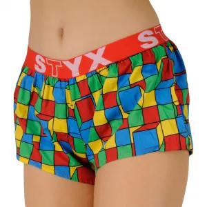 Dámske trenky Styx art športová guma kocky (T959) S, trenírky