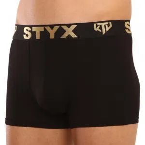 Pánske boxerky Styx / KTV športová guma čierne - čierna guma (GTC960) M, trenky