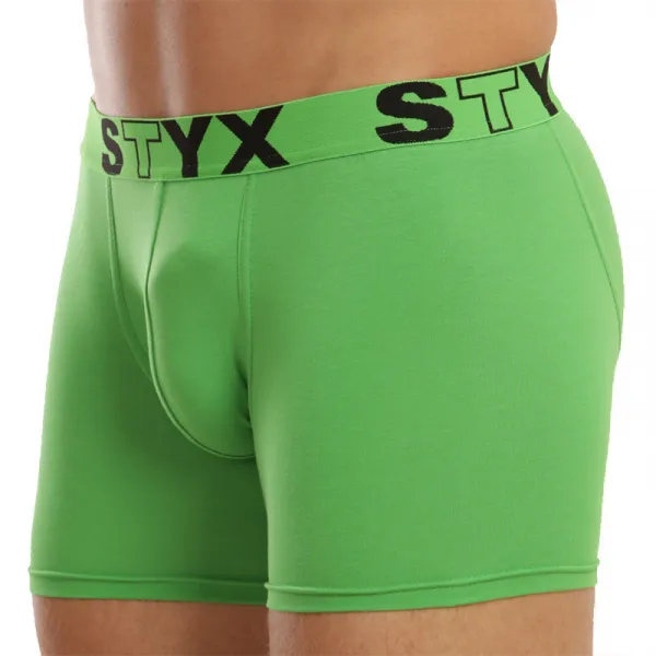 Pánske boxerky Styx long športová guma zelené (U1069) M, trenky