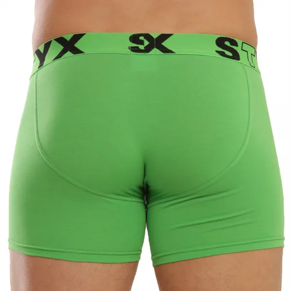 Pánske boxerky Styx long športová guma zelené (U1069) M, trenky