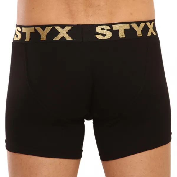 Pánske boxerky Styx / KTV long športová guma čierne - čierna guma (UTC960) S, trenky