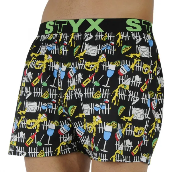 Pánske trenky Styx art športová guma párty (B1251) L, trenírky