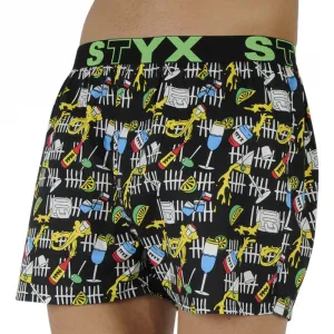 Pánske trenky Styx art športová guma párty (B1251) L, trenírky