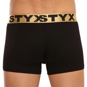 Pánske boxerky Styx / KTV športová guma čierne - zlatá guma (GTZ960) S, trenky