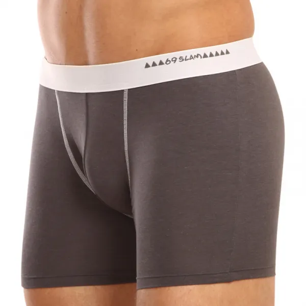 Pánske boxerky 69SLAM fit bamboo plain (MBWPLN-DG) M, trenky