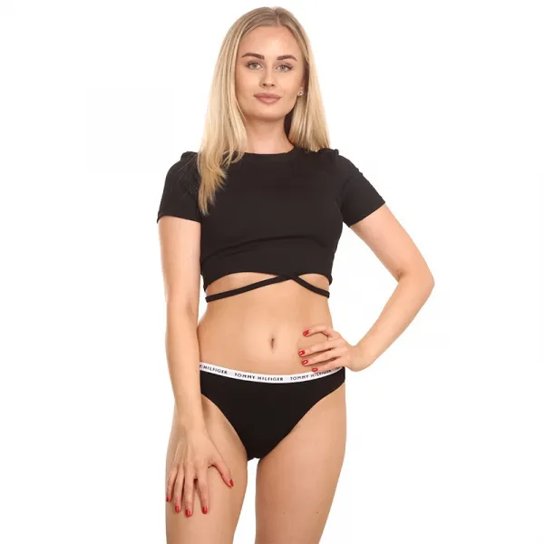 3PACK dámske nohavičky Tommy Hilfiger čierne (UW0UW02828 0R7) M