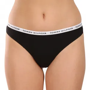 3PACK dámske tangá Tommy Hilfiger čierna (UW0UW02829 0R7) M