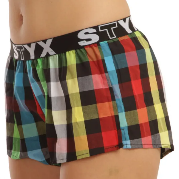 3PACK dámske trenky Styx športová guma viacfarebné (T8132628) M, trenírky