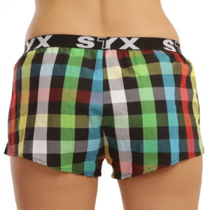 3PACK dámske trenky Styx športová guma viacfarebné (T8132628) M, trenírky