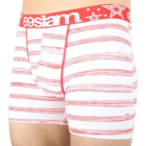 Pánske Boxerky 69SLAM fit stripes red S, trenky