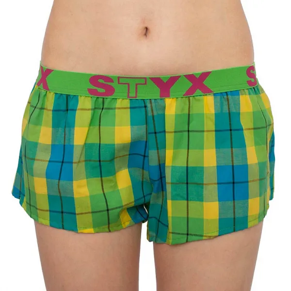 3PACK dámske trenky Styx športová guma viacfarebné (T8132628) M, trenírky