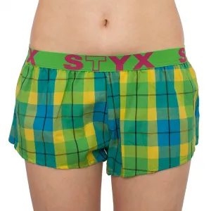 3PACK dámske trenky Styx športová guma viacfarebné (T8132628) M, trenírky