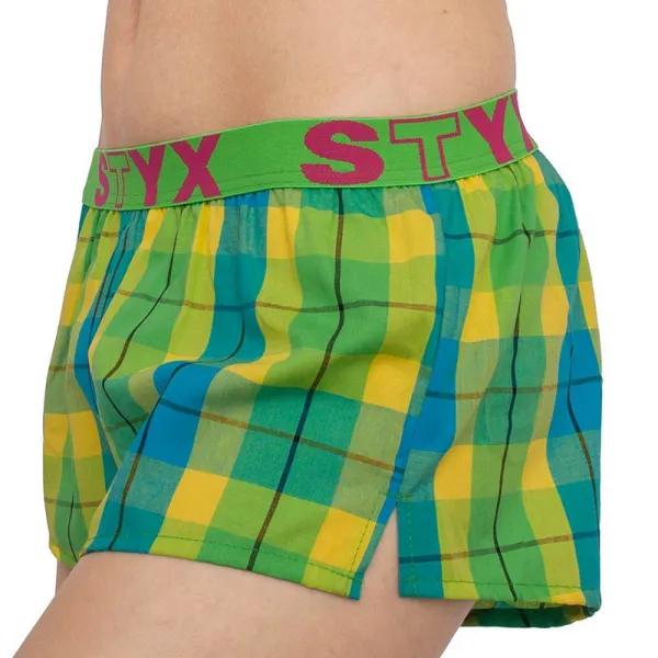 3PACK dámske trenky Styx športová guma viacfarebné (T8132628) M, trenírky