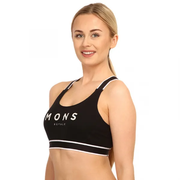 Športová podprsenka Mons Royale Stella X-Back Bra - black