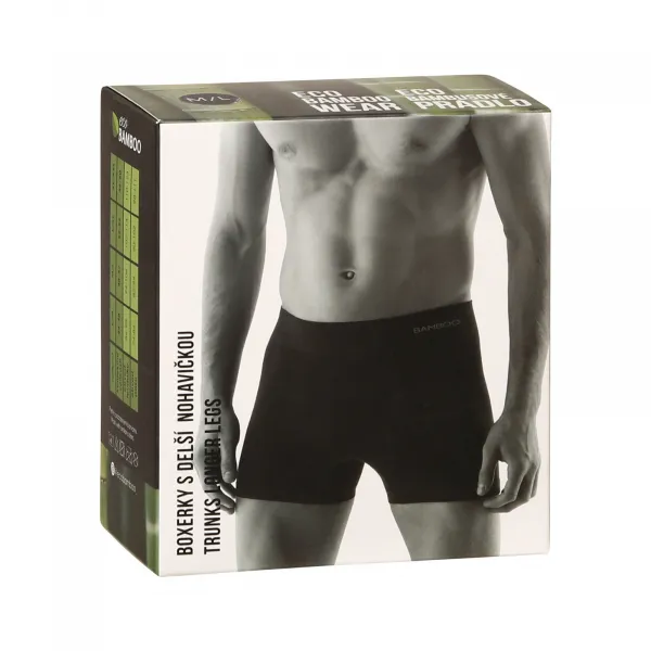 Pánske boxerky Gino bezšvové bambusové modré (54005) S, trenky