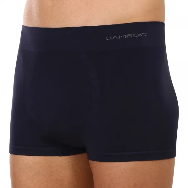 Pánske boxerky Gino bezšvové bambusové modré (53005) M, trenky