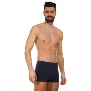 Pánske boxerky Gino bezšvové bambusové modré (53005) M, trenky