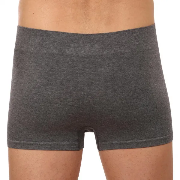 Pánske boxerky Gino bezšvové bambusové sivé (53005) S, trenky