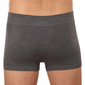 Pánske boxerky Gino bezšvové bambusové sivé (53005) S, trenky