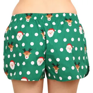 Veselé dámske trenky Santa a Rudolf (DWLB002) M, trenírky