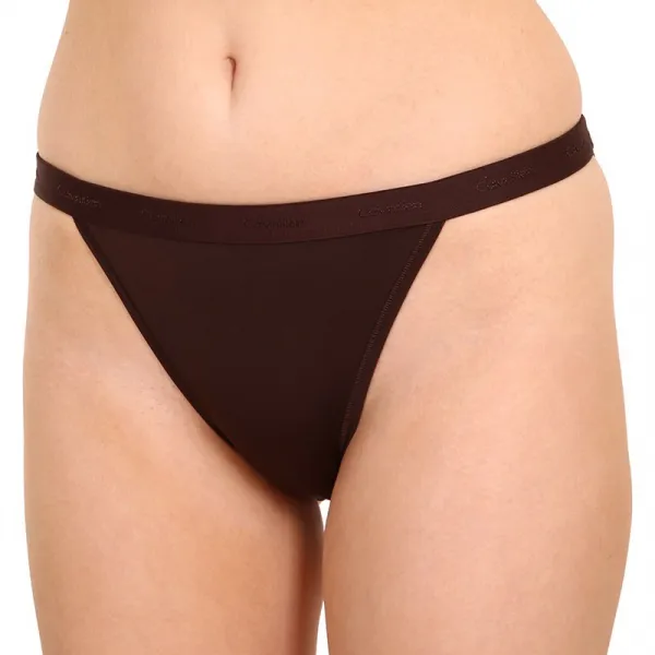 Dámske nohavičky Calvin Klein tmavo hnedé (QF6760E-BCK) M