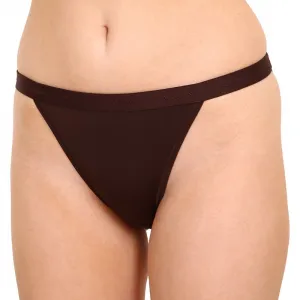 Dámske nohavičky Calvin Klein tmavo hnedé (QF6760E-BCK) M
