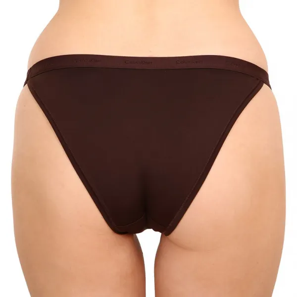 Dámske nohavičky Calvin Klein tmavo hnedé (QF6760E-BCK) M