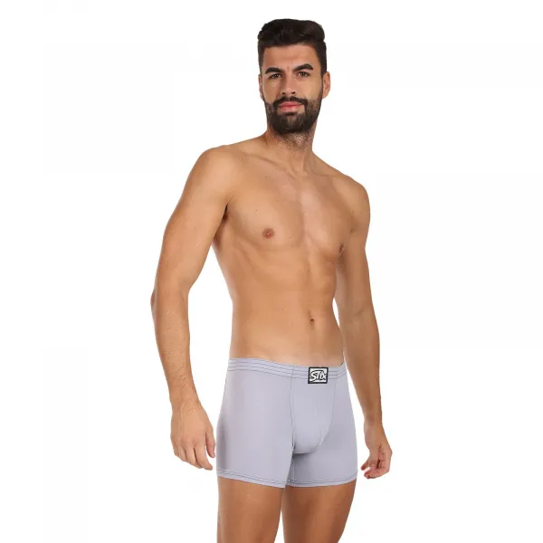 Pánske boxerky Styx long klasická guma svetlo sivé (F1067) M, trenky