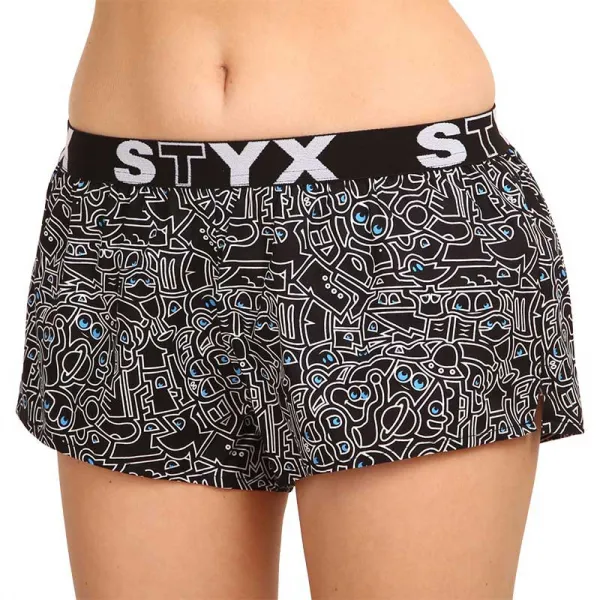Dámske trenky Styx art športová guma doodle (T1256) M, trenírky
