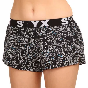Dámske trenky Styx art športová guma doodle (T1256) M, trenírky