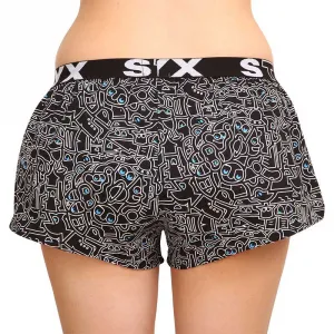 Dámske trenky Styx art športová guma doodle (T1256) M, trenírky