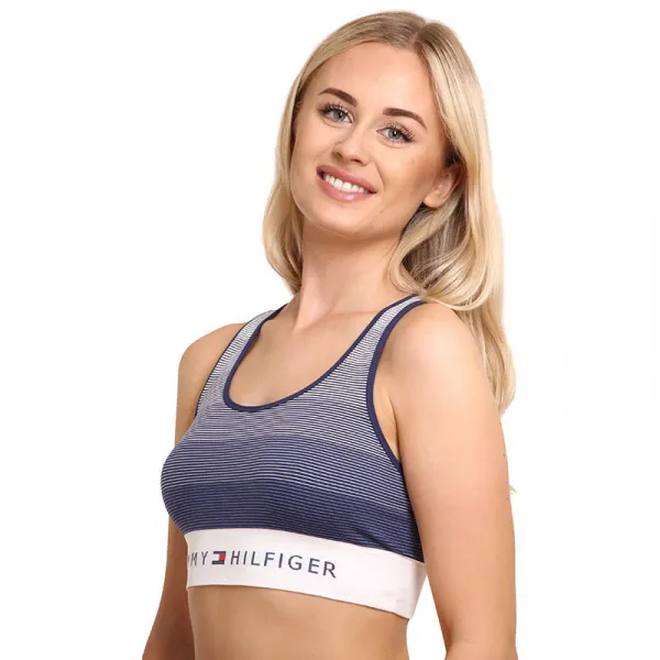 Dámska podprsenka Tommy Hilfiger nadrozmer modrá (UW0UW03574 0BC) XL