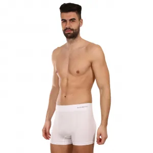 Pánske boxerky Gino bezšvové bambusové biele (54005) S, trenky
