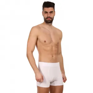 Pánske boxerky Gino bezšvové bambusové biele (54005) S, trenky