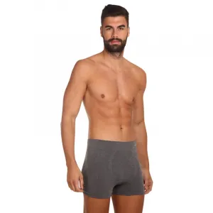 Pánske boxerky Gino bezšvové bambusové sivé (54005) M, trenky