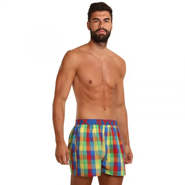 Pánske trenky Styx športová guma viacfarebné (B925) M, trenírky