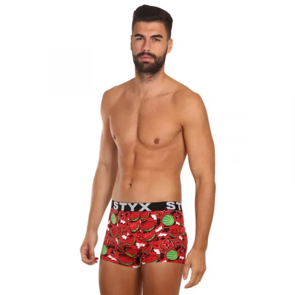 Pánske boxerky Styx art športová guma melouny (G1459) M, trenky