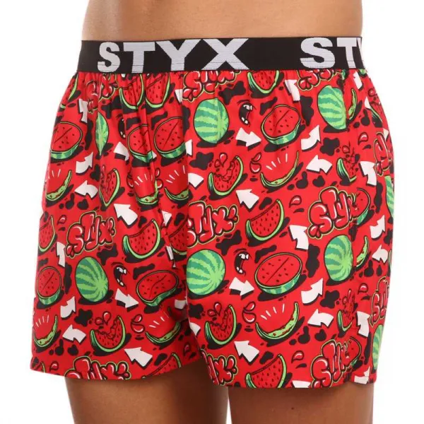 Pánske trenírky Styx art športová guma melóny (B1459) L