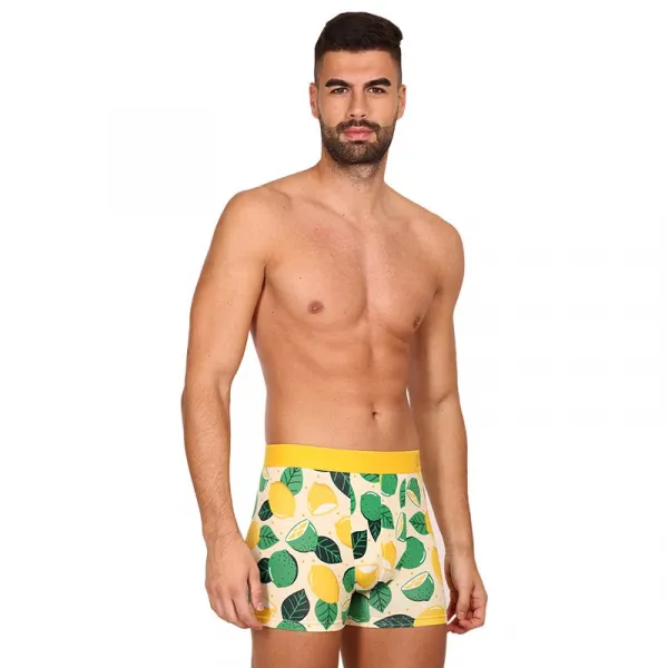 Veselé pánske boxerky Dedoles Limetka a citrón (D-M-UN-T-C-C-1563) M, trenky