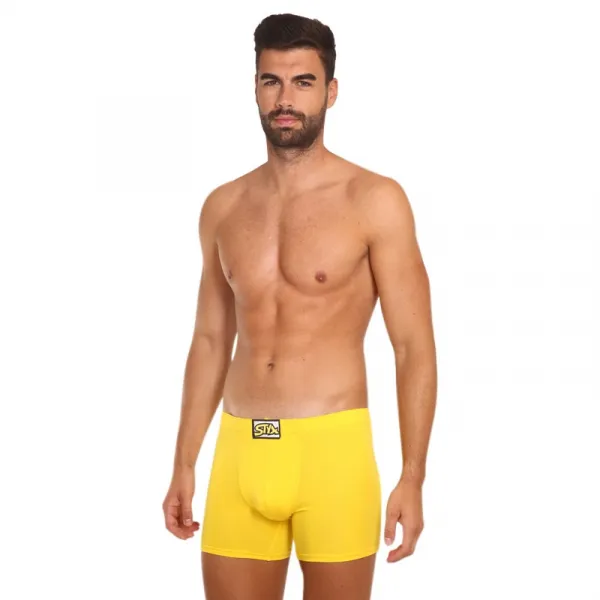 Pánske boxerky Styx long klasická guma žlté (F1068) M, trenky